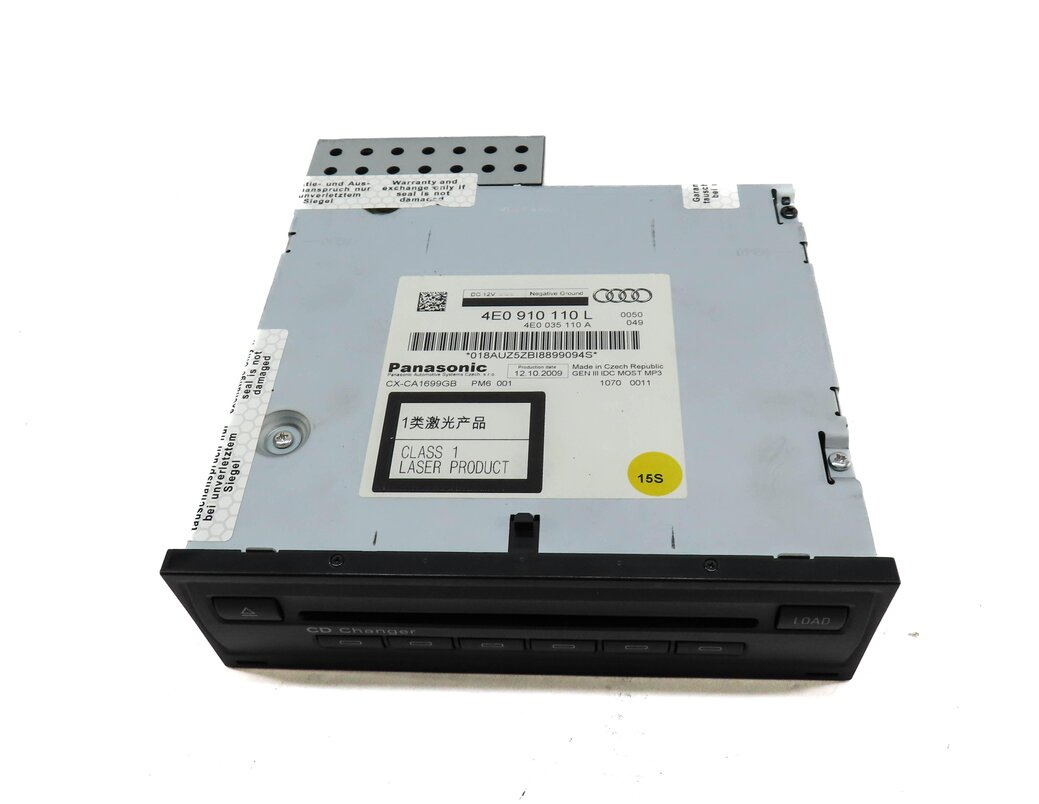 Thumbnail 2: 2007-2011 AUDI Q7 (4L) RADIO STEREO 6 DISC CD CHANGER PLAYER READER DRIVE
