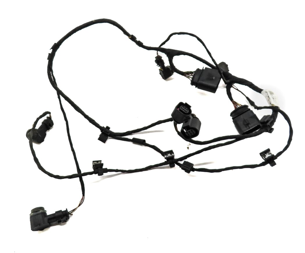 2010 AUDI Q7 (4L) REAR PDC PARK DISTANCE SENSOR SET w/ HARNESS (LAVA GRAY PEARL)