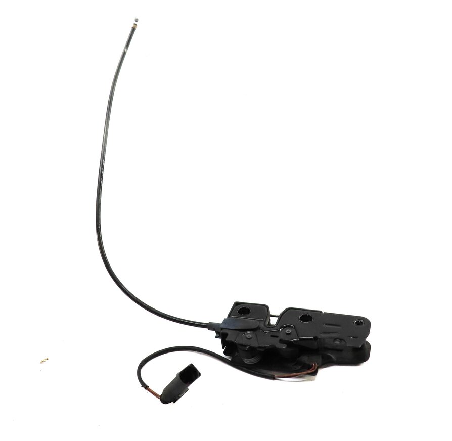2010 AUDI Q7 (4L) FRONT LOWER HOOD LOCK LATCH STRIKER PLATE w/ CABLE