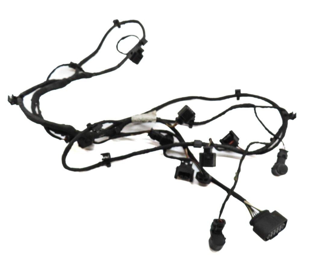 2010 AUDI Q7 (4L) FRONT PDC PARK DISTANCE SENSOR SET w/ HARNESS (LAVA GRAY)