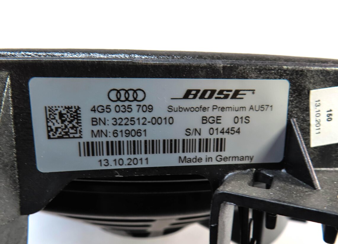 Thumbnail 3: 2012 AUDI A6 (C7) RADIO STEREO BOSE AUDIO REAR DECK SUB SUBWOOFER