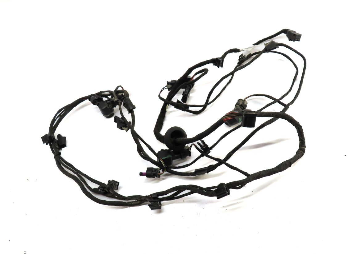 2012 AUDI A6 (C7) REAR PDC PARK DISTANCE SENSOR SET w/ HARNESS (OOLONG GRAY 4N)