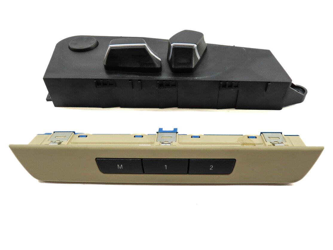 Thumbnail 2: 2011 BMW 535i (F10) FRONT LEFT DRIVER SEAT ADJUSTMENT SWITCH SET (BEIGE MEMORY)