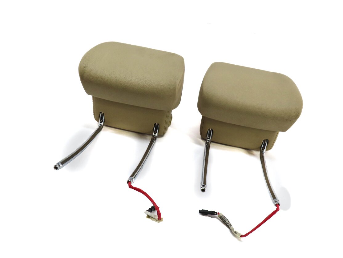 11-13 BMW GT 5-SERIES (F07 F10) FRONT LEFT & RIGHT SEAT HEADREST SET-2 (BEIGE)