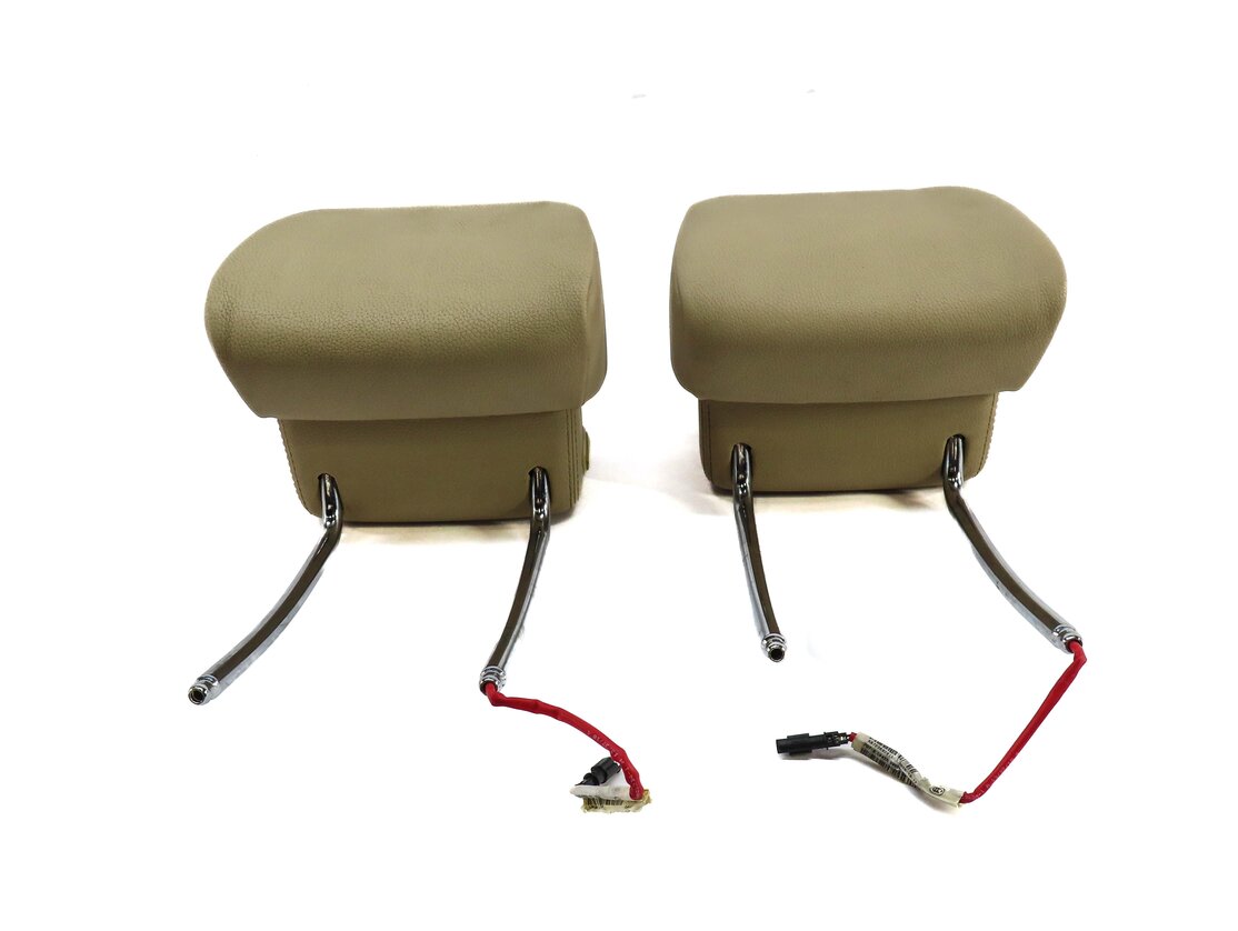 Thumbnail 2: 11-13 BMW GT 5-SERIES (F07 F10) FRONT LEFT & RIGHT SEAT HEADREST SET-2 (BEIGE)