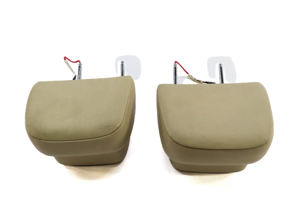 Thumbnail 3: 11-13 BMW GT 5-SERIES (F07 F10) FRONT LEFT & RIGHT SEAT HEADREST SET-2 (BEIGE)