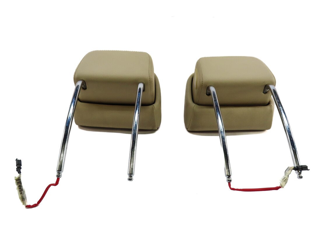 Thumbnail 5: 11-13 BMW GT 5-SERIES (F07 F10) FRONT LEFT & RIGHT SEAT HEADREST SET-2 (BEIGE)