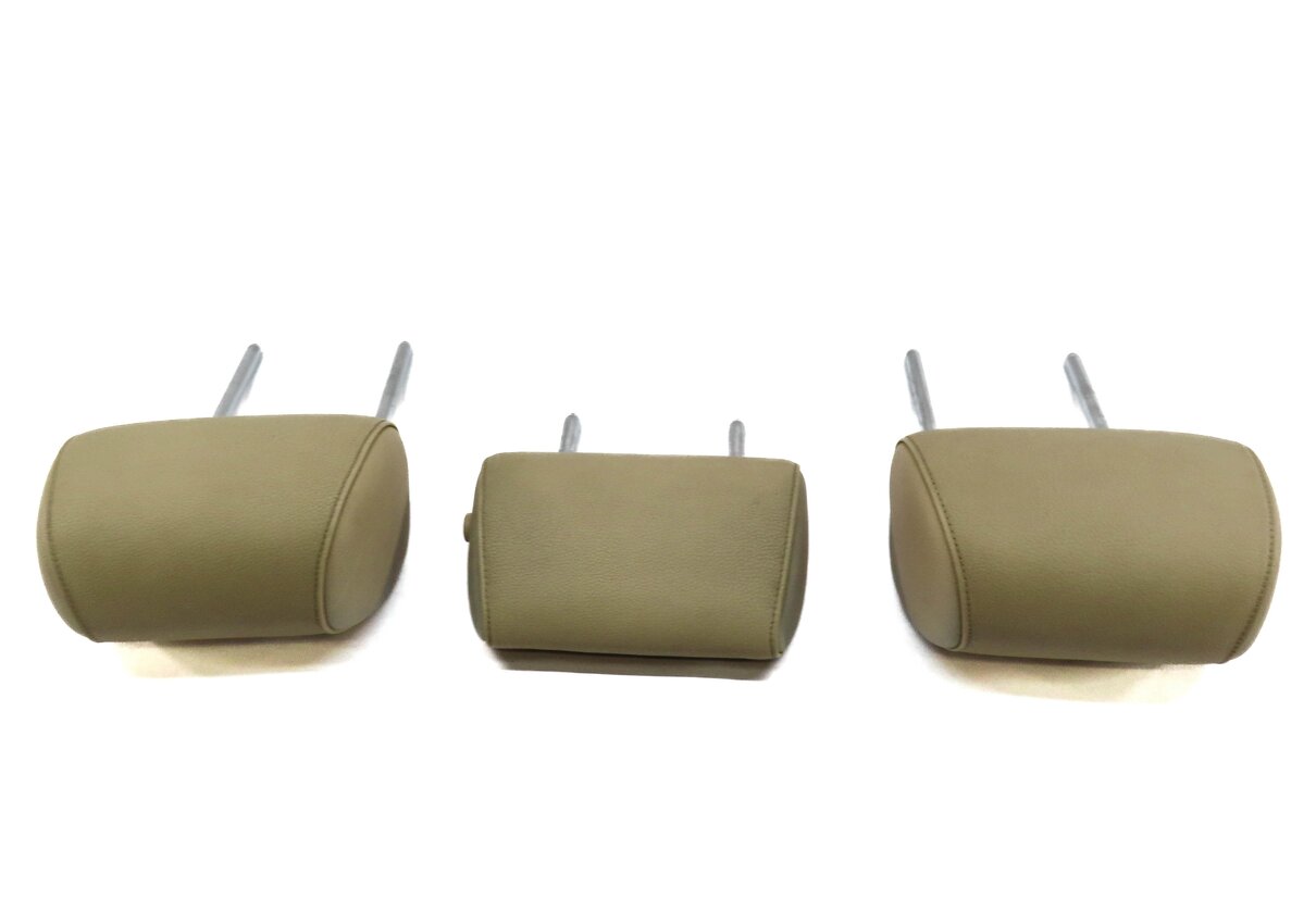 Thumbnail 3: 11-16 BMW GT 5-SERIES (F07 F10) REAR LEFT CENTER RIGHT SEAT HEADREST SET (BEIGE)
