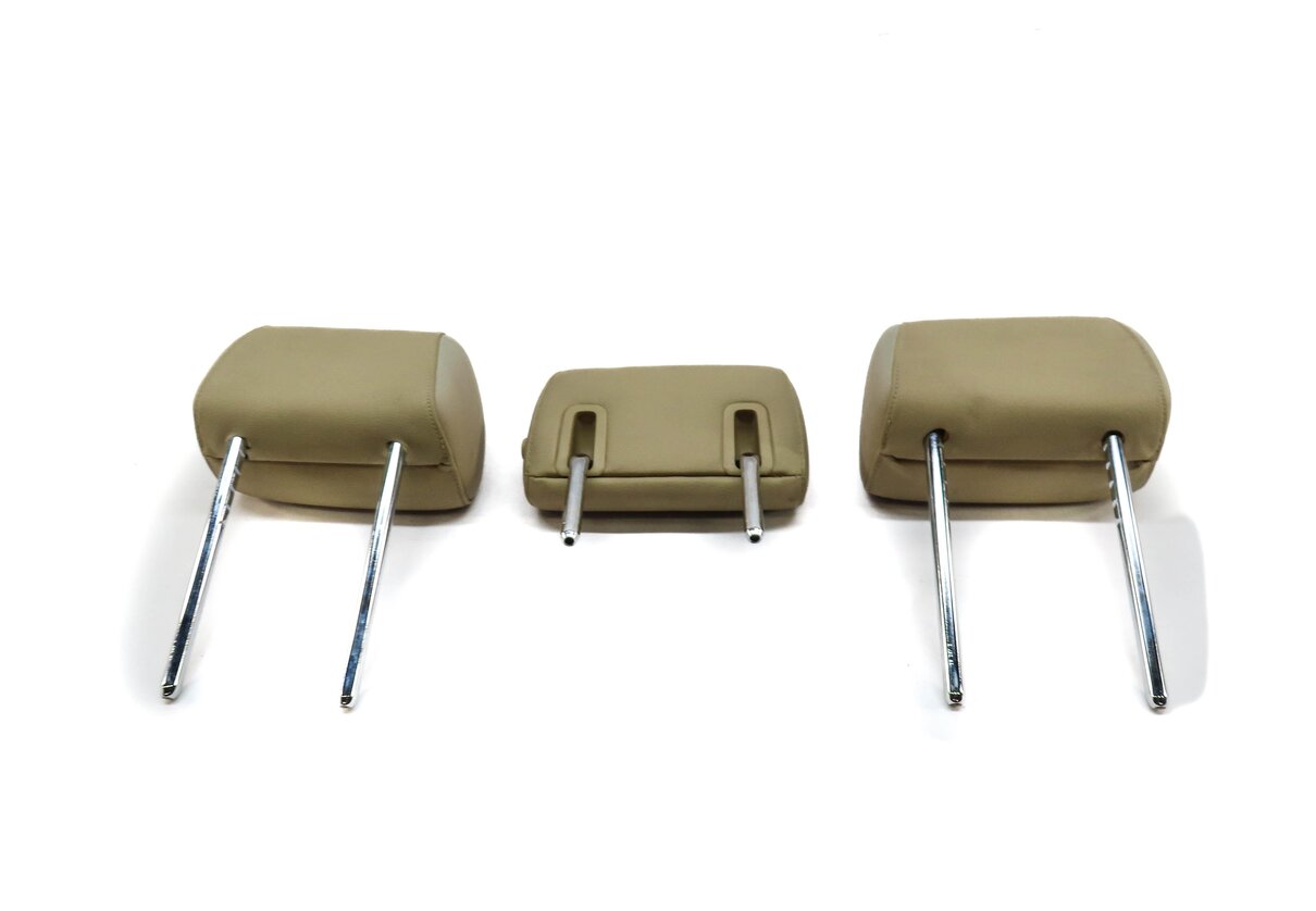 Thumbnail 5: 11-16 BMW GT 5-SERIES (F07 F10) REAR LEFT CENTER RIGHT SEAT HEADREST SET (BEIGE)
