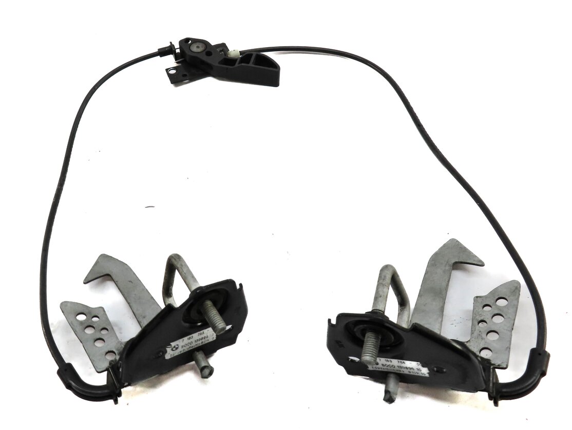 Thumbnail 3: 2011 BMW 535i (F10) FRONT LEFT & RIGHT UPPER HOOD SAFETY LATCH SET w/ RELEASE