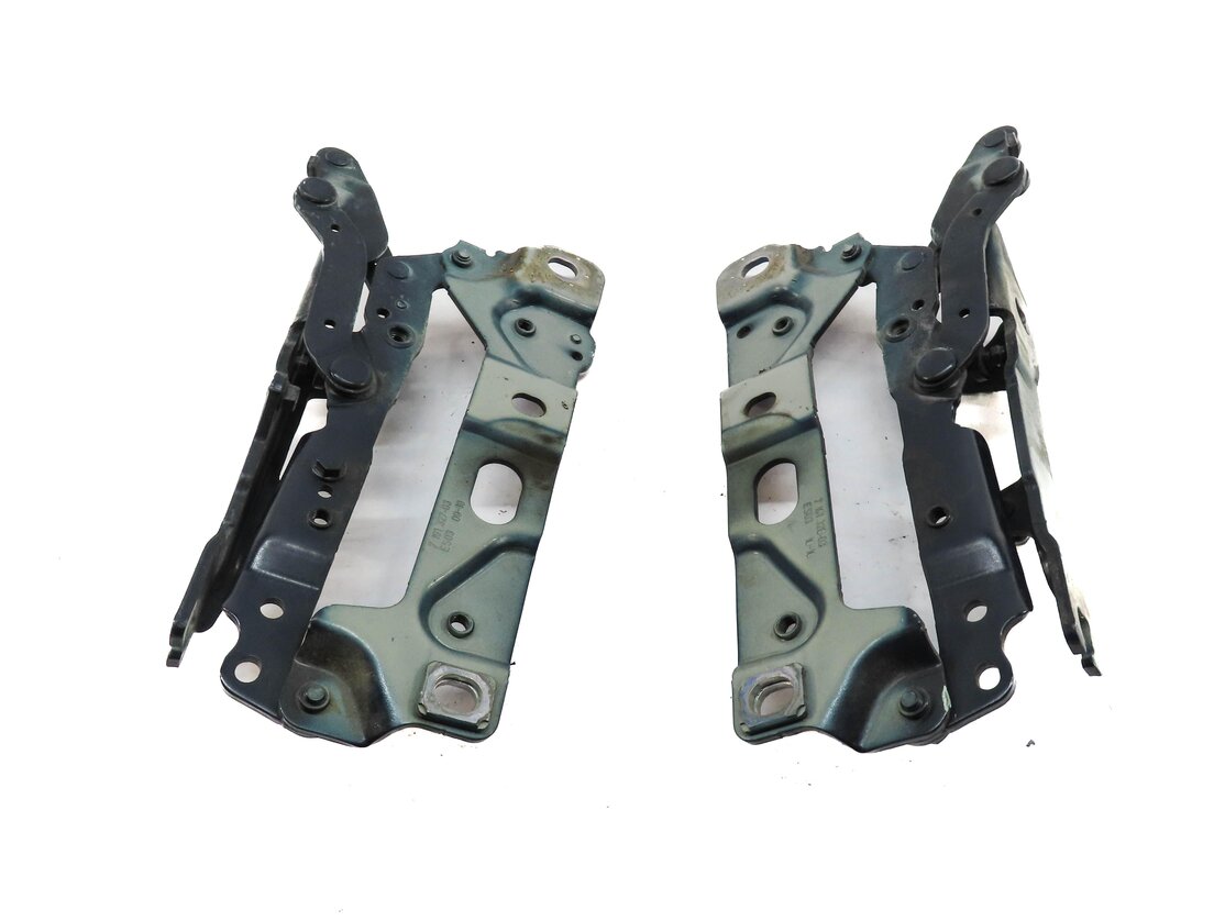 Thumbnail 3: 2011 BMW 528i 535i 550i (F10) LEFT & RIGHT FRONT HOOD HINGE SET (IMPERIAL BLUE)