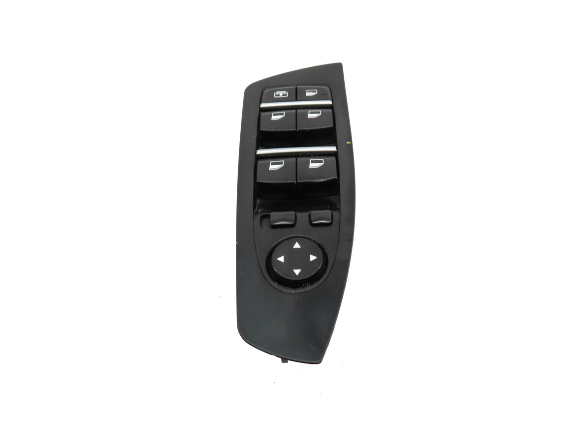 Thumbnail 3: 09-15 BMW 740i 750i 760i B7 (F01) DRIVER WINDOW SWITCH w/ SHADE & P-FOLD (BLACK)