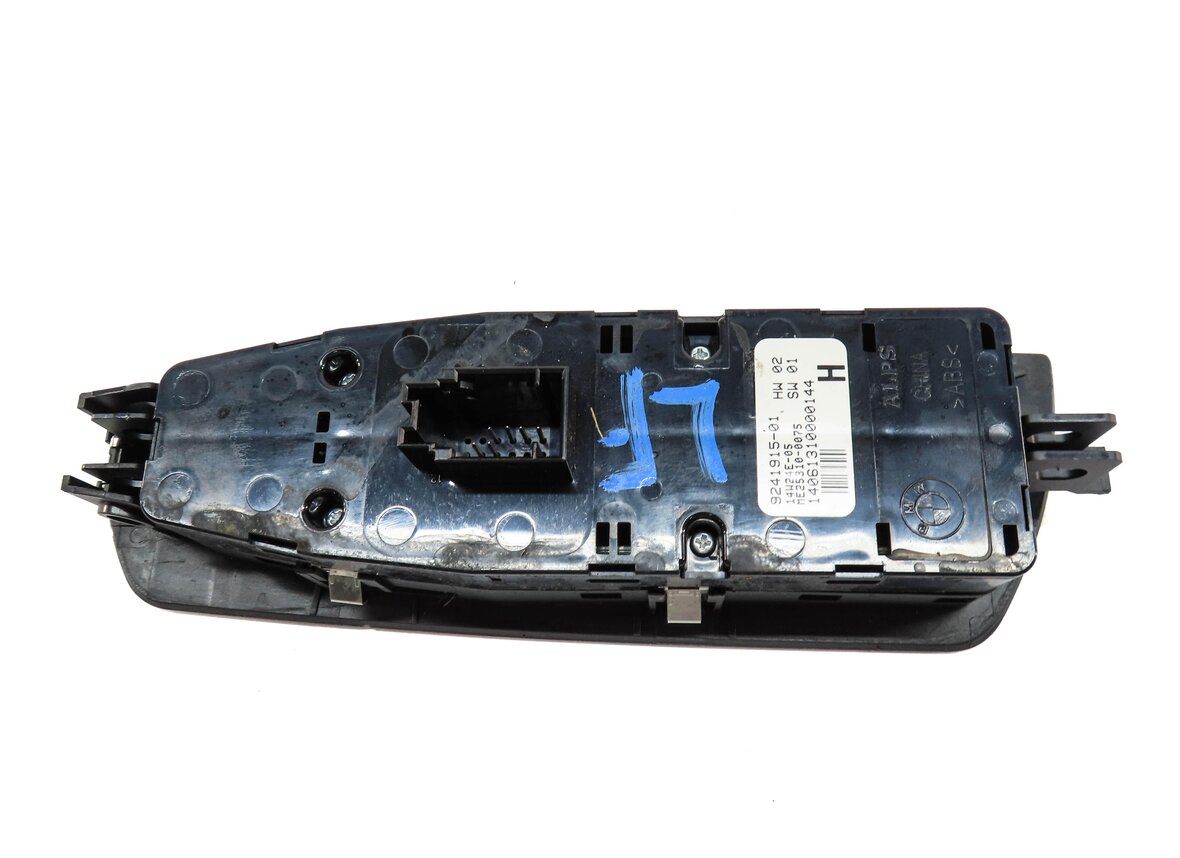 Thumbnail 4: 09-15 BMW 740i 750i 760i B7 (F01) DRIVER WINDOW SWITCH w/ SHADE & P-FOLD (BLACK)