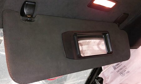 Thumbnail 2: 11-15 BMW 7 SERIES (F01) FRONT RIGHT PASSENGER SUN VISOR (BLACK SUEDE)