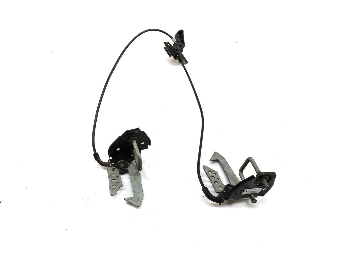 Thumbnail 2: 2015 BMW 750Li (F01) HOOD RELEASE LEVER & 2 SAFETY CATCH HOOKS w/ CABLE SET