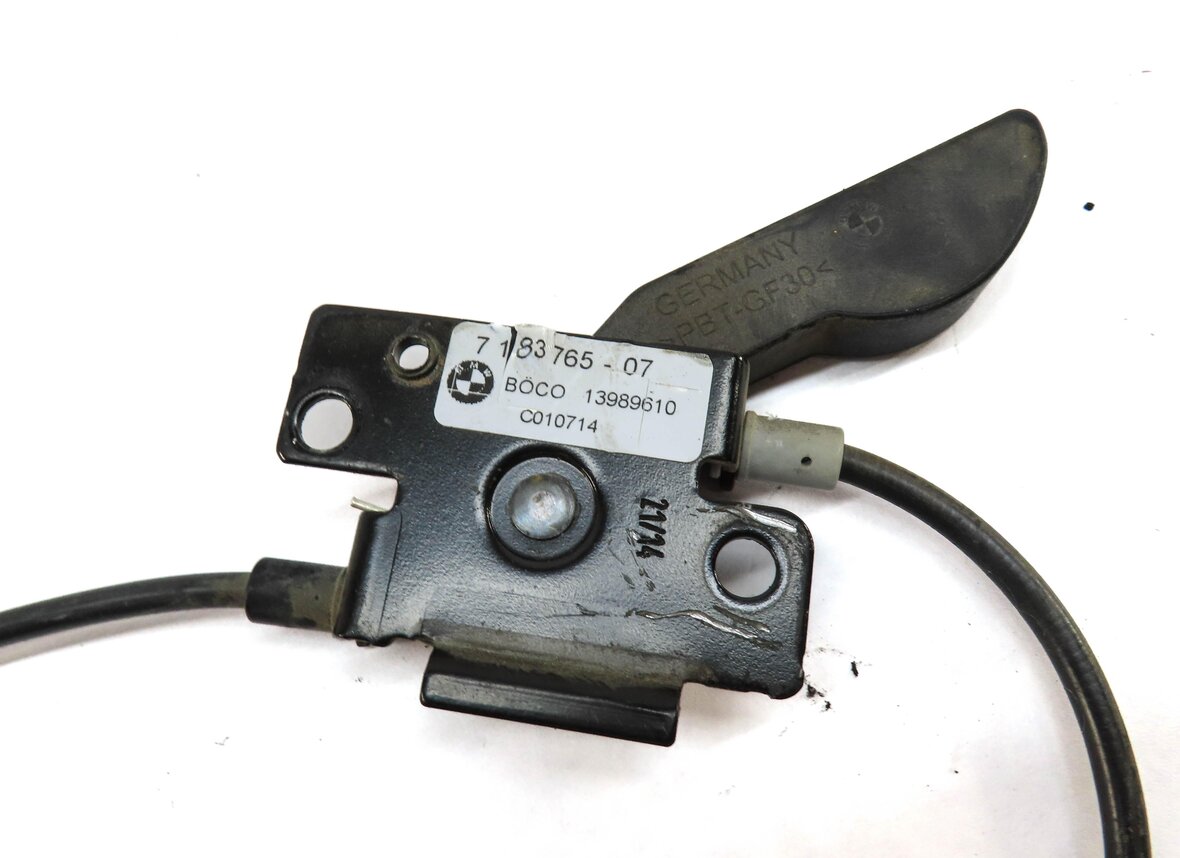 Thumbnail 4: 2015 BMW 750Li (F01) HOOD RELEASE LEVER & 2 SAFETY CATCH HOOKS w/ CABLE SET
