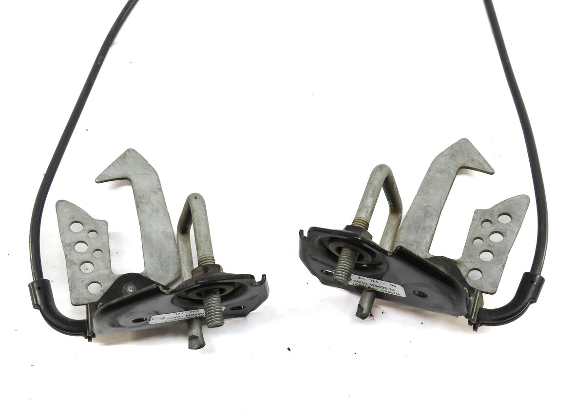 Thumbnail 5: 2015 BMW 750Li (F01) HOOD RELEASE LEVER & 2 SAFETY CATCH HOOKS w/ CABLE SET