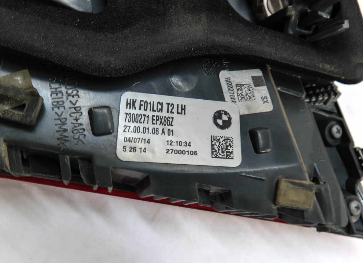 Thumbnail 4: 13-15 BMW 7 SERIES F01 F02 F04 REAR LEFT DRIVER INNER TRUNK TAILLIGHT LIGHT LAMP