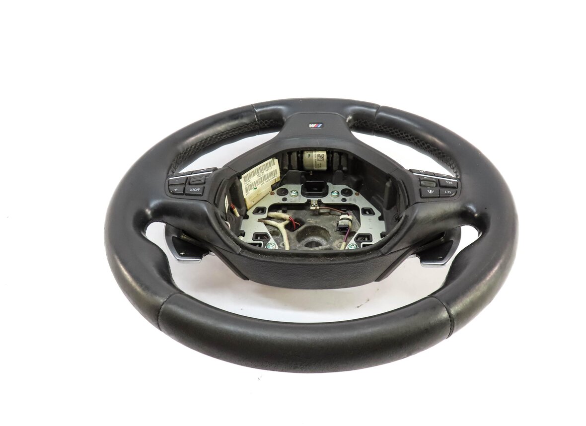 Thumbnail 5: 14-17 BMW 5 GT 7 SERIES F01 F07 ///M SPORT STEERING WHEEL w/ SWITCHES (BLACK)