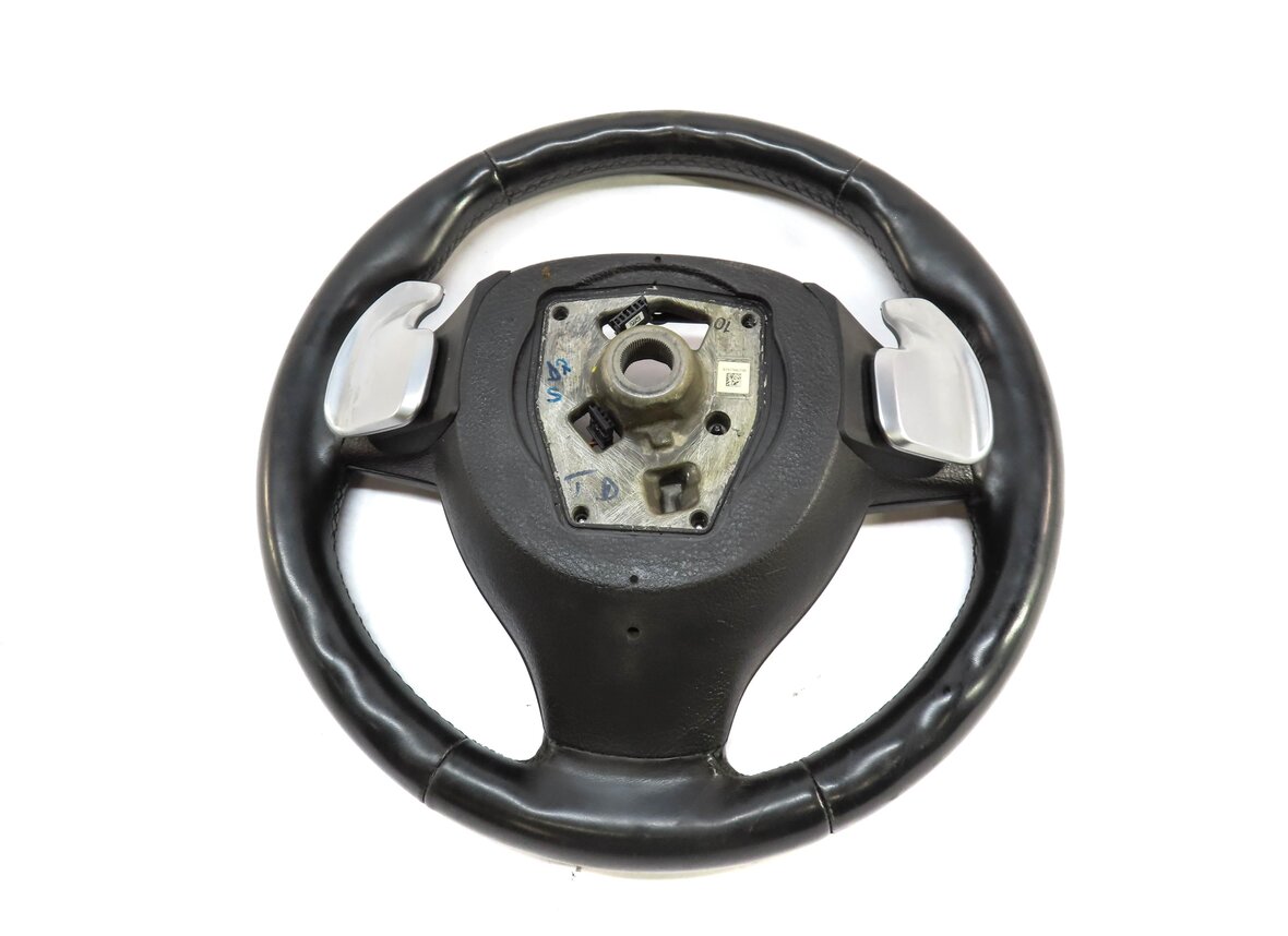 Thumbnail 6: 14-17 BMW 5 GT 7 SERIES F01 F07 ///M SPORT STEERING WHEEL w/ SWITCHES (BLACK)