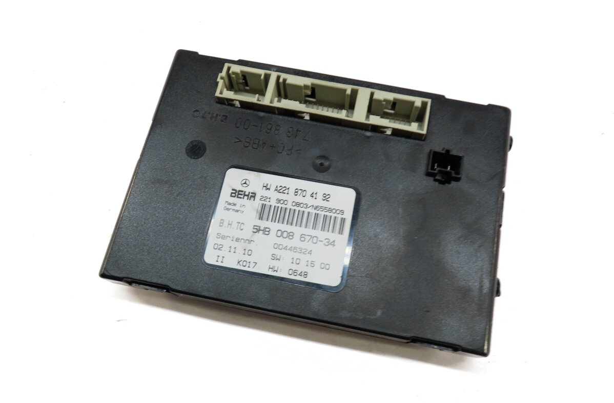 2011 MERCEDES S63 AMG (W221) A/C HEATER CLIMATE CONTROL MODULE 2218704192