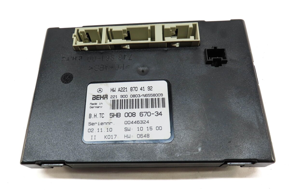 Thumbnail 2: 2011 MERCEDES S63 AMG (W221) A/C HEATER CLIMATE CONTROL MODULE 2218704192