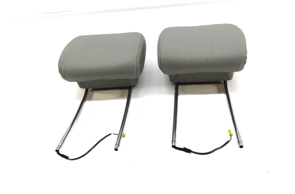 Thumbnail 2: 10-13 MERCEDES S CLASS W221 FRONT LEFT RIGHT SEAT HEADREST (NAPPA GRAY LEATHER)