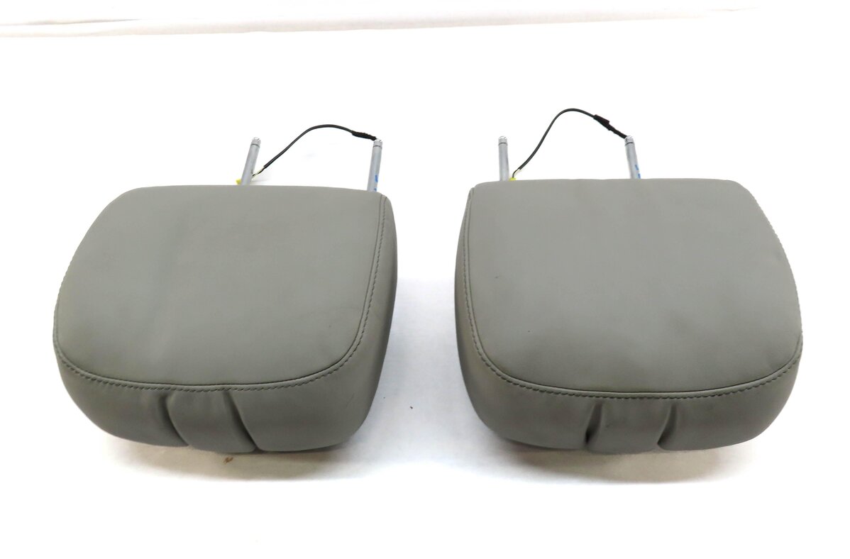 Thumbnail 3: 10-13 MERCEDES S CLASS W221 FRONT LEFT RIGHT SEAT HEADREST (NAPPA GRAY LEATHER)