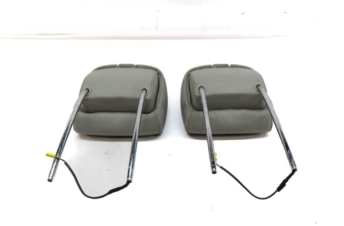 Thumbnail 5: 10-13 MERCEDES S CLASS W221 FRONT LEFT RIGHT SEAT HEADREST (NAPPA GRAY LEATHER)