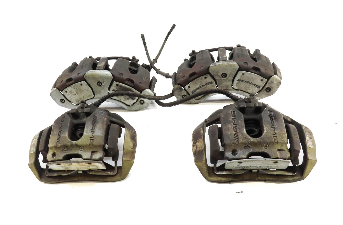 Thumbnail 2: 08-14 MERCEDES CL S (W216 W221) FRONT REAR LEFT RIGHT BREMBO BRAKE CALIPER SET 4