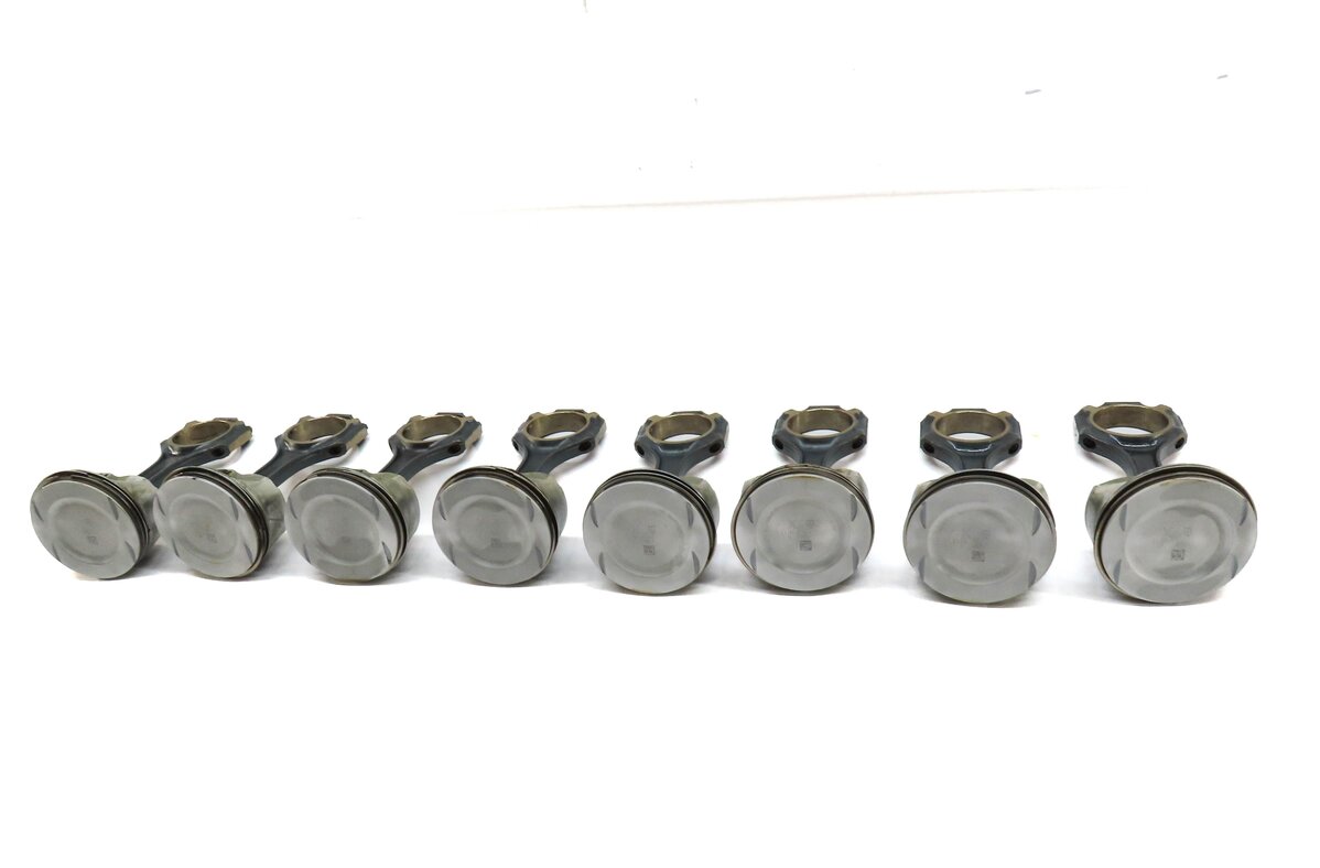 Thumbnail 2: 11 MERCEDES CL63 S63 AMG (W216 W221) 5.5L AMG V8 ENGINE PISTON SET 8 w/ RODS
