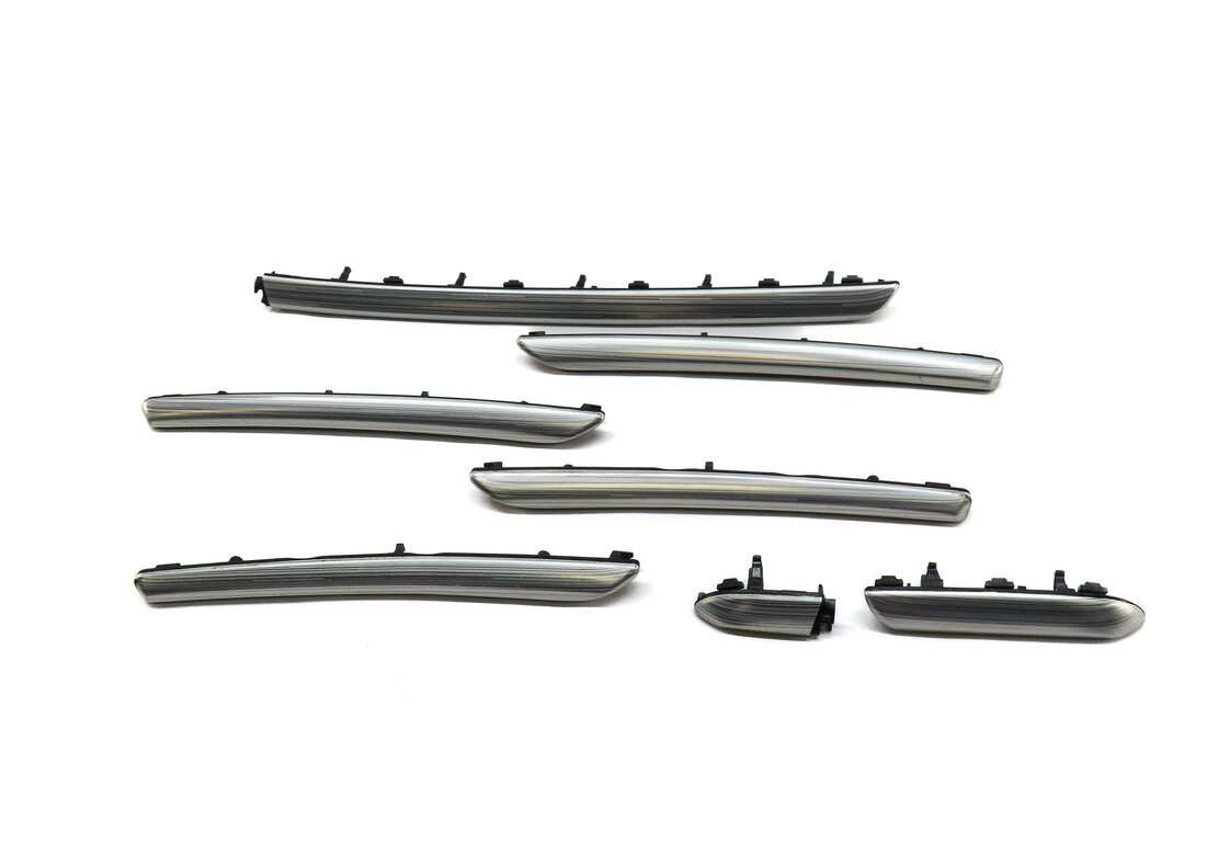 Thumbnail 2: 2015 AUDI A3 (8V) FRONT LEFT REAR RIGHT INTERIOR TRIM SET (ALUMINUM MISTRAL)