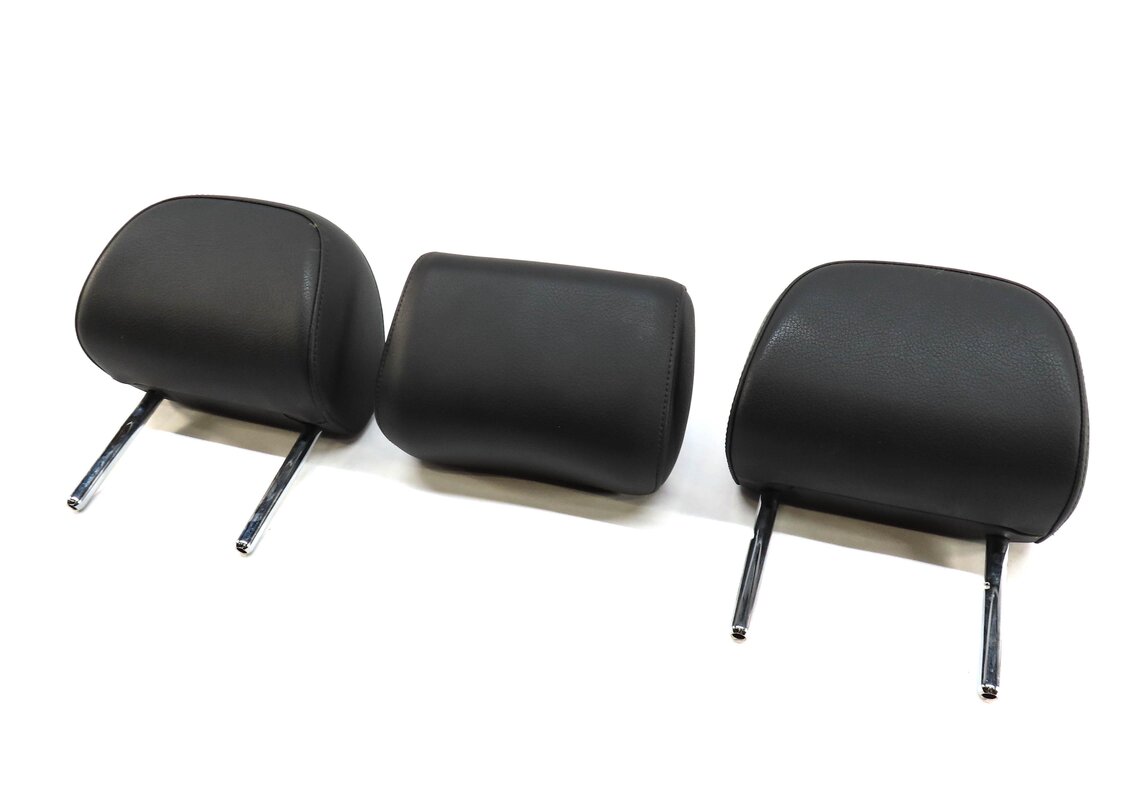 2015 AUDI A3 (8V) REAR LEFT RIGHT CENTER HEADREST SET OF 3 (BLACK)