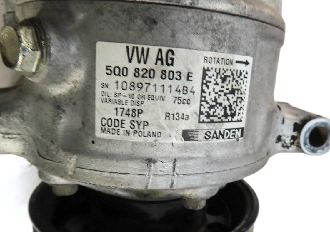 Thumbnail 5: 2015-2017 VW/AUDI A3 TT (8V MK3) GOLF 1.8T / 2.0T A/C COMPRESSOR PUMP w/ CLUTCH
