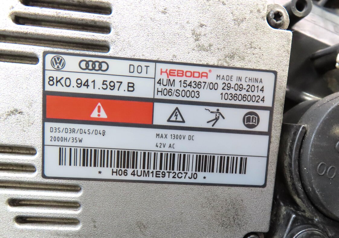 Thumbnail 5: 2015-2016 AUDI A3 (8V) LEFT DRIVER XENON HID HEADLIGHT LIGHT LAMP (8Q3 NON AFS)