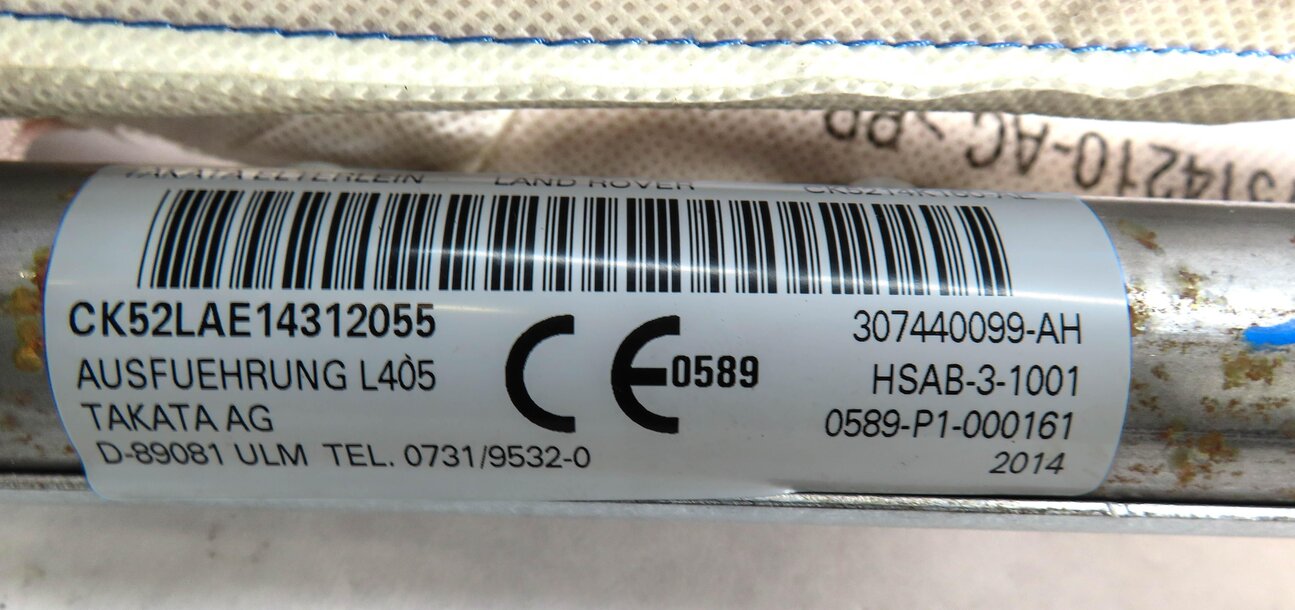 Thumbnail 4: 2013-2017 RANGE ROVER (L405) SWB - LEFT DRIVER ROOF SIDE CURTAIN AIRBAG AIR BAG
