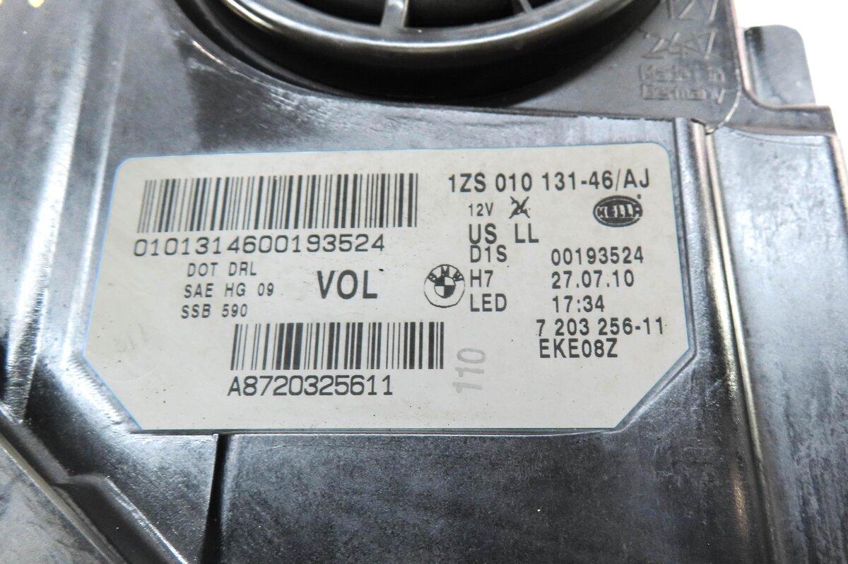 Thumbnail 6: 2011-2013 BMW 528i 535i 550i M5 (F10) RIGHT - XENON HID ADAPTIVE HEADLIGHT LAMP
