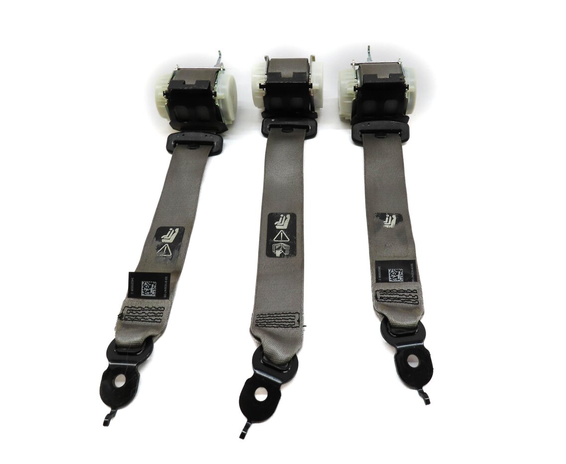 Thumbnail 2: 2011 BMW 535i (F10) REAR SEAT LEFT CENTER RIGHT SEATBELT RETRACTOR SET-3 (GRAY)