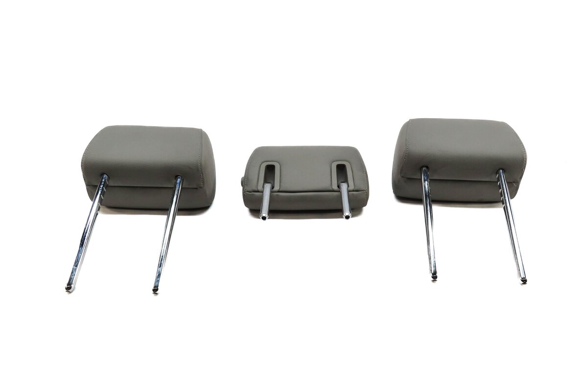 Thumbnail 5: 11-16 BMW 5-SERIES (F10) REAR SEAT LEFT CENTER RIGHT HEADREST SET (GRAY LEATHER)