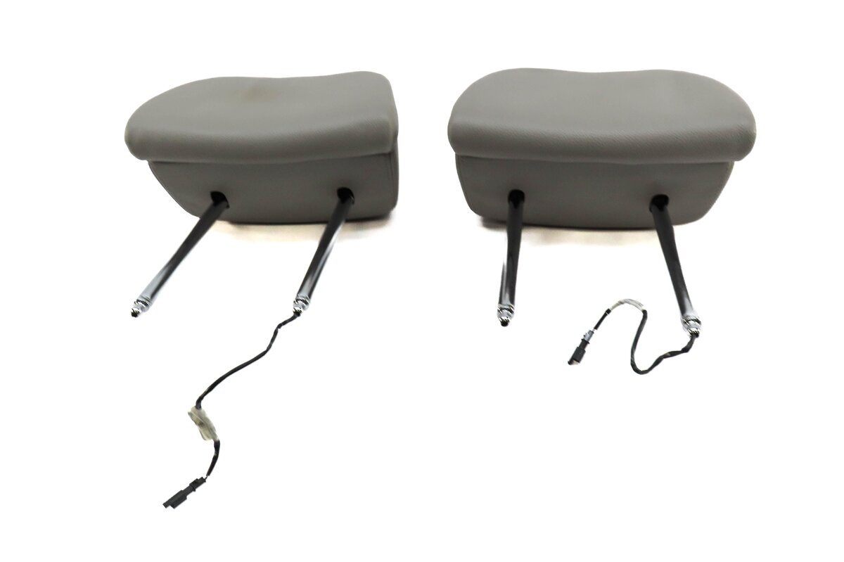 Thumbnail 2: 2011-2016 BMW 5-SERIES (F10) FRONT LEFT & RIGHT SEAT HEADREST SET (GRAY LEATHER)