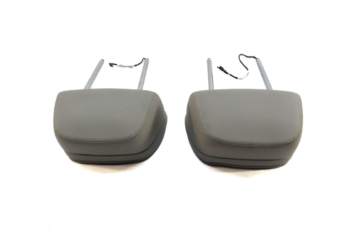 Thumbnail 4: 2011-2016 BMW 5-SERIES (F10) FRONT LEFT & RIGHT SEAT HEADREST SET (GRAY LEATHER)