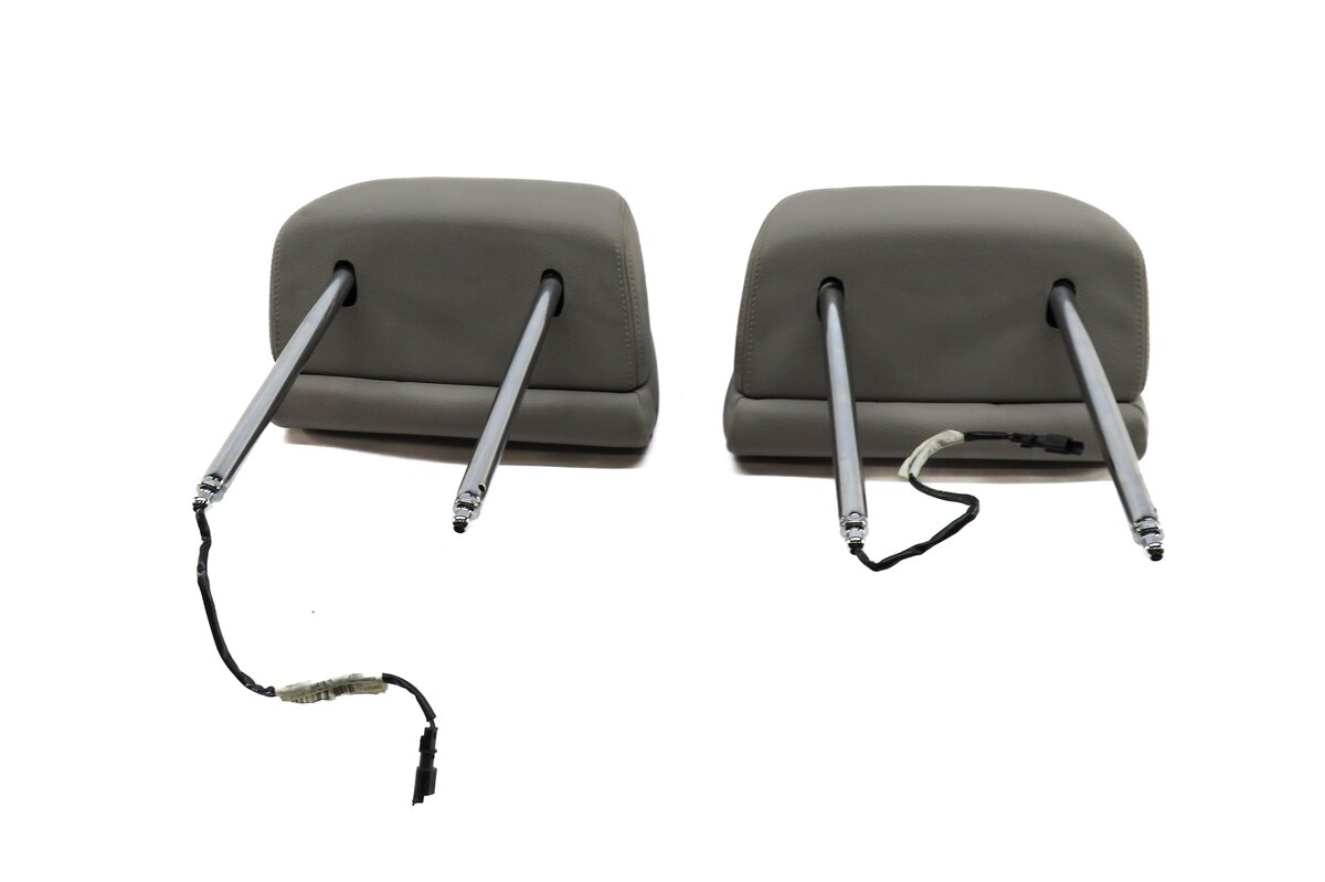 Thumbnail 5: 2011-2016 BMW 5-SERIES (F10) FRONT LEFT & RIGHT SEAT HEADREST SET (GRAY LEATHER)