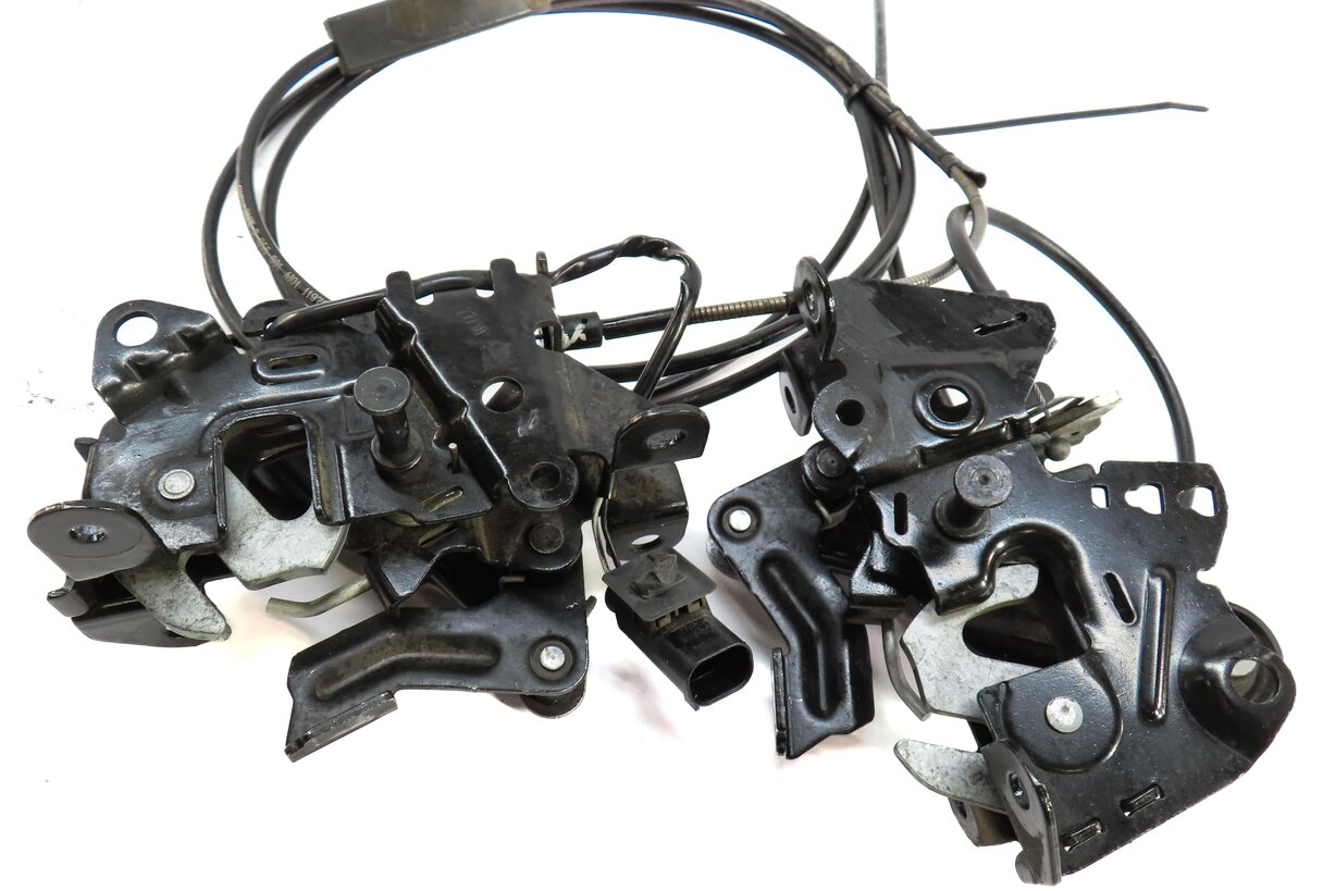 Thumbnail 2: 2011 BMW 535i (F10) FRONT LEFT & RIGHT LOWER HOOD LOCK LATCH SET-2 w/ CABLE