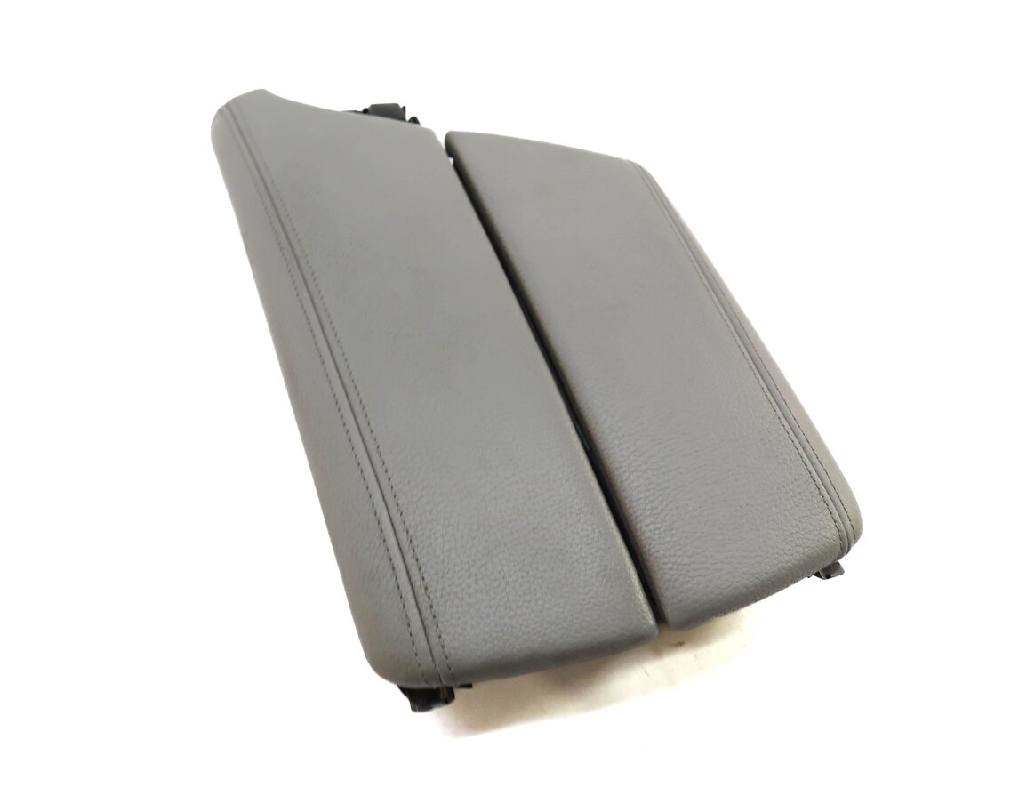 2011 BMW 528i 535i 550i (F10) FRONT CENTER CONSOLE ARM REST LID (GRAY LEATHER)