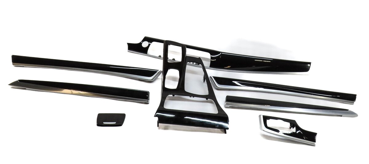 Thumbnail 3: 2011 BMW 535i (F10) DASH DOOR CONSOLE INTERIOR WOOD TRIM SET (FINE ASH GRAIN)