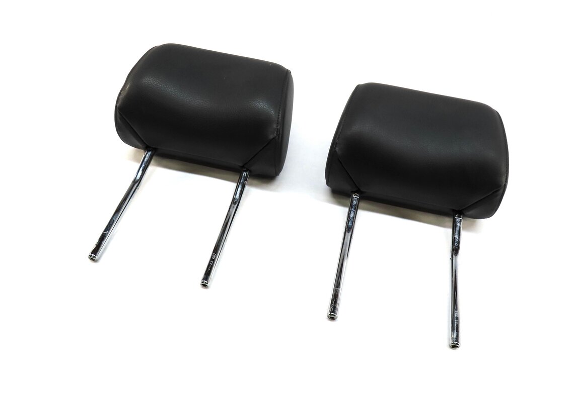 08-15 AUDI A3 A6 Q7 S6 (8P C7 4L) FRONT LEFT & RIGHT SEAT HEADREST SET-2 (BLACK)