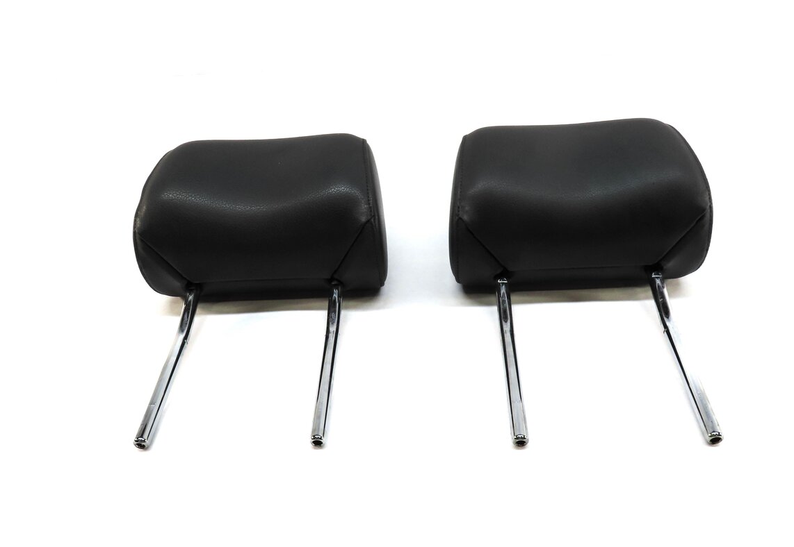 Thumbnail 2: 08-15 AUDI A3 A6 Q7 S6 (8P C7 4L) FRONT LEFT & RIGHT SEAT HEADREST SET-2 (BLACK)