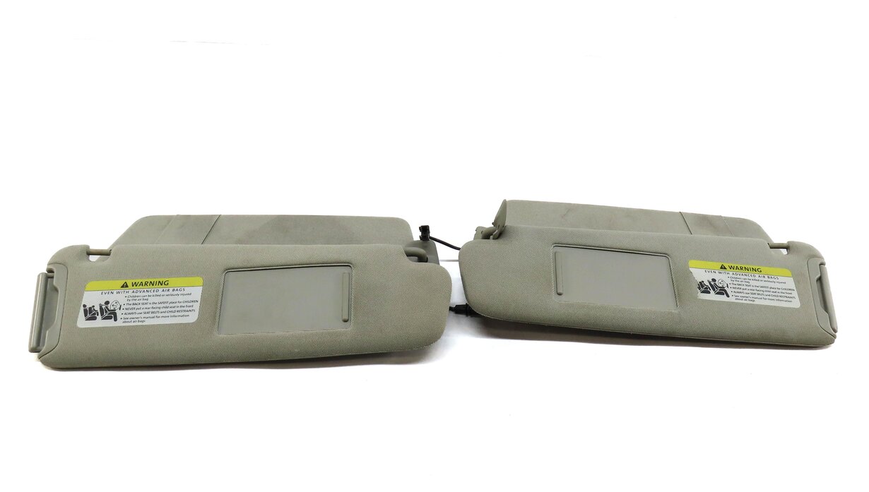 Thumbnail 2: 2007-2015 AUDI Q7 (4L) FRONT LEFT & RIGHT SUN VISOR SUNVISOR SHADE SET (GRAY)