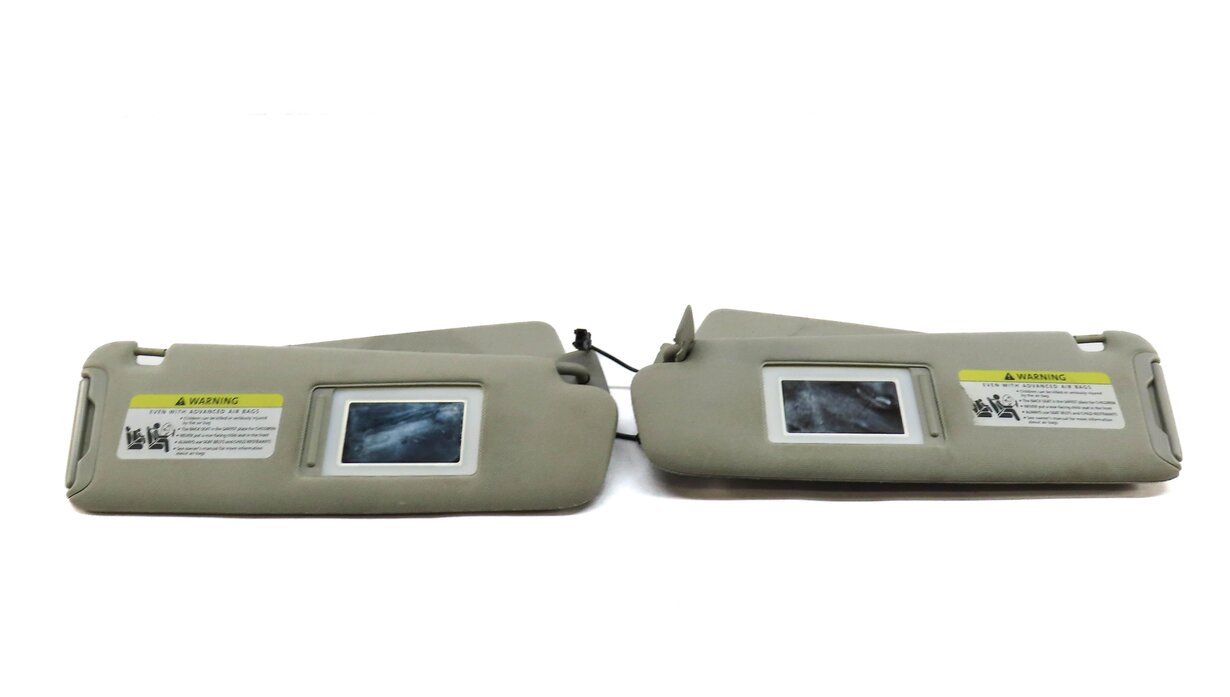 Thumbnail 3: 2007-2015 AUDI Q7 (4L) FRONT LEFT & RIGHT SUN VISOR SUNVISOR SHADE SET (GRAY)