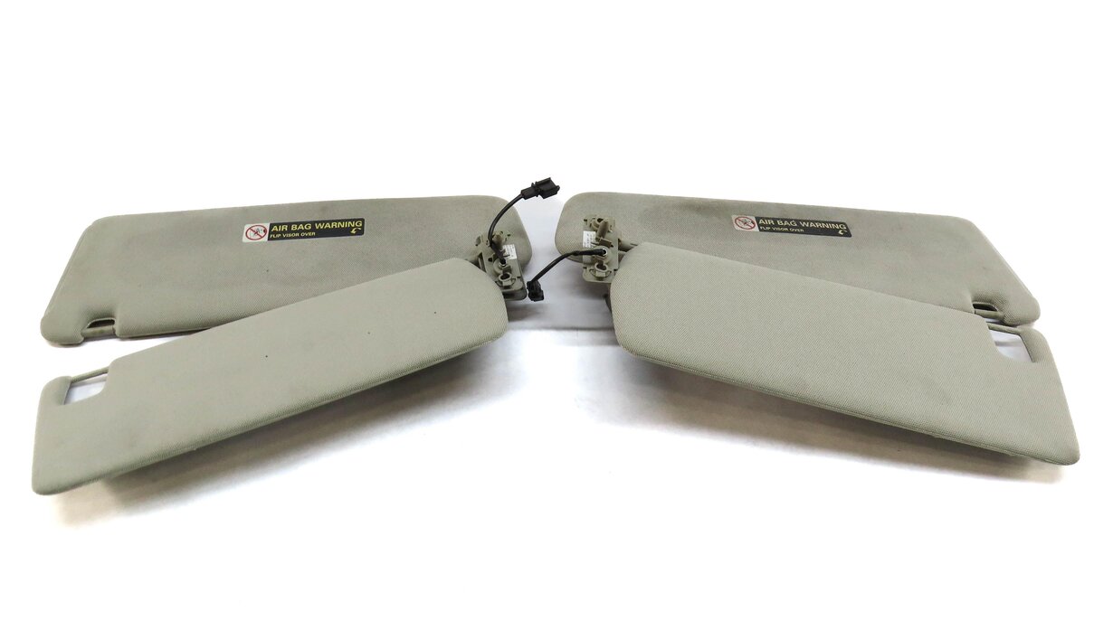 Thumbnail 4: 2007-2015 AUDI Q7 (4L) FRONT LEFT & RIGHT SUN VISOR SUNVISOR SHADE SET (GRAY)